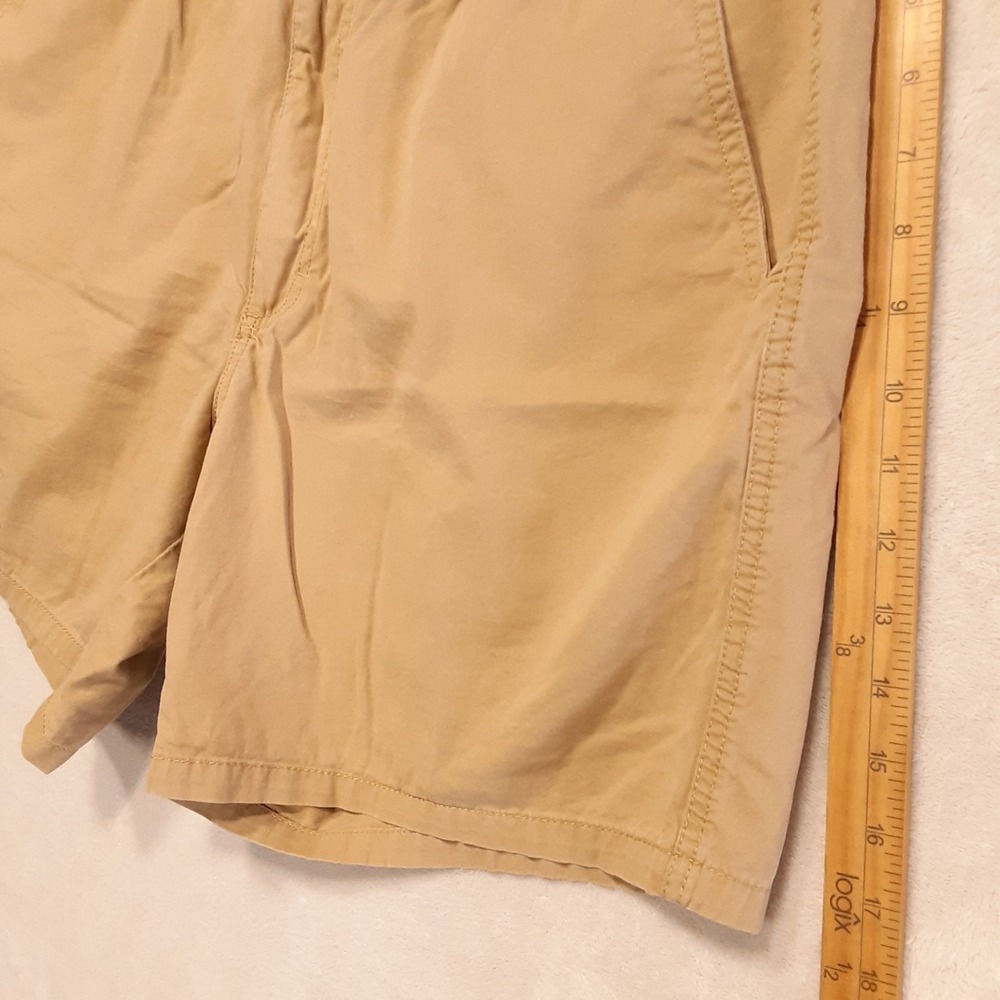Scandia Woods Mens Drawstring Jogger Shorts Large 6" Inseam Khaki Elastic Waist - Picture 6 of 8